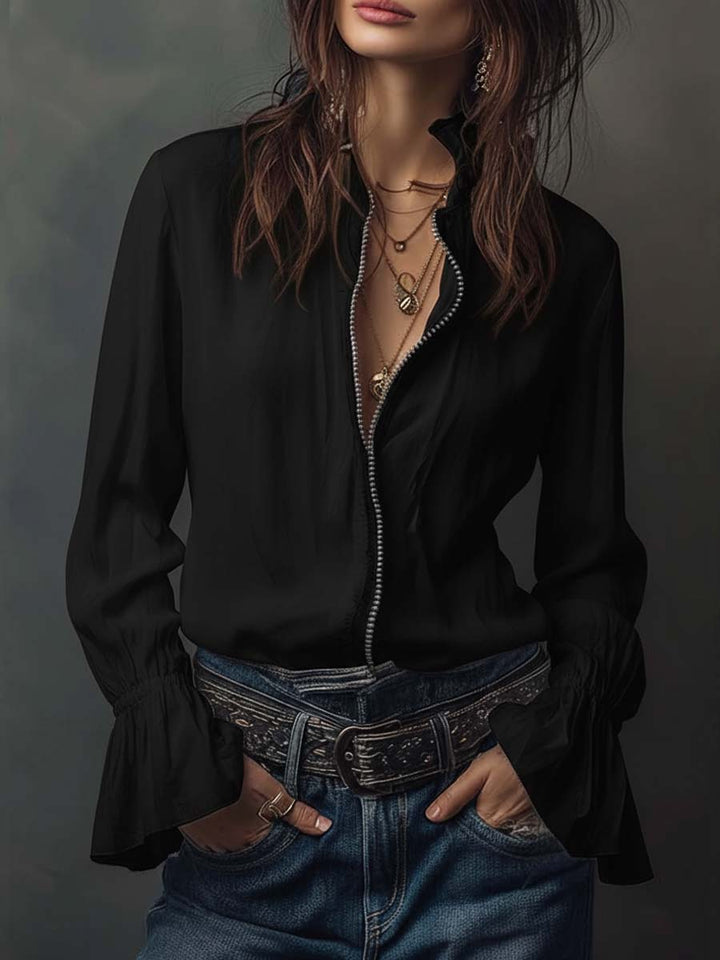 Janet | Flounce Cuff Blouse