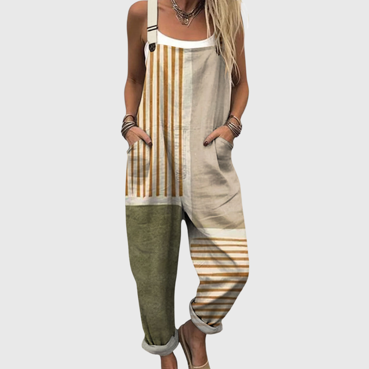 Donna | Calm Horizon Stripe Jumpsuit