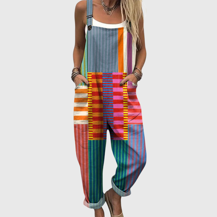 Jane | Rainbow Stripe Jumpsuit