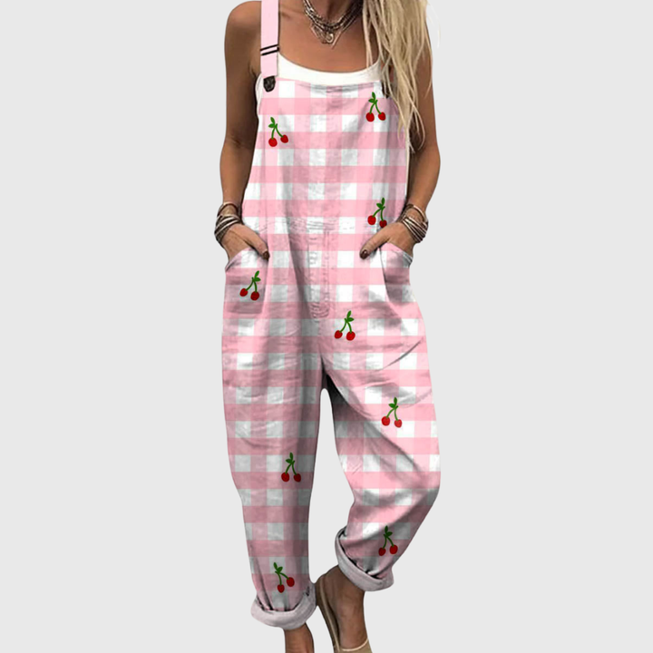 Skye | Cherry Gingham Jumpsuit