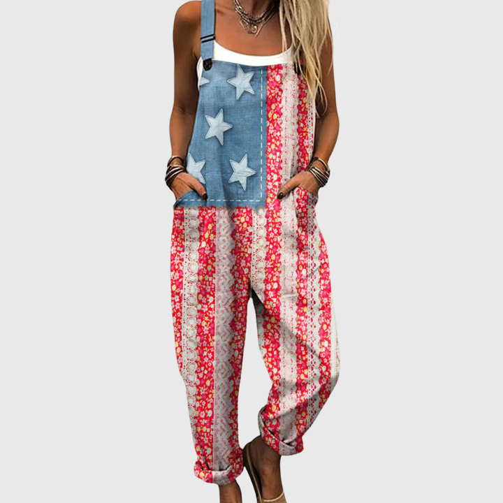 Ava | Star Stripe Jumpsuit