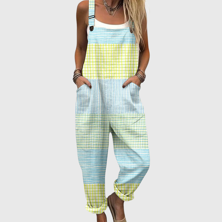 Nora | Pastel Check Jumpsuit