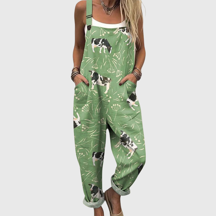 Ruby | Cow Print Jumpsuit