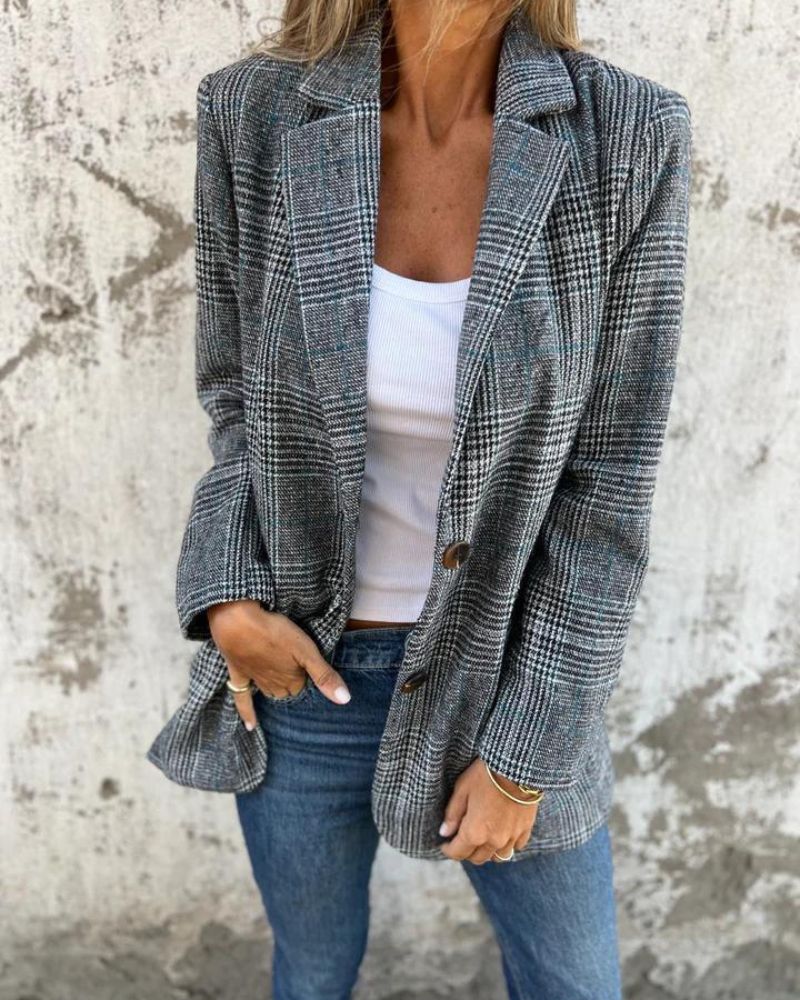 Calm Drip | Checked Blazer
