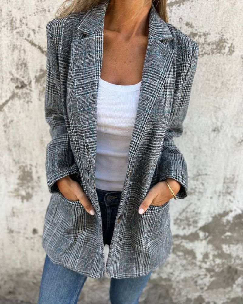Calm Drip | Checked Blazer
