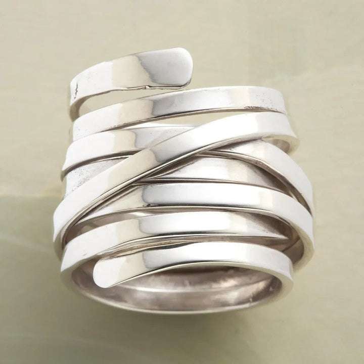 Heritage Layered Silver Band