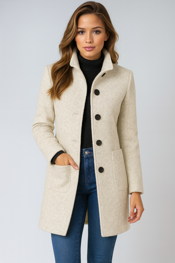 Silent Flex | High Collar Wool Jacket
