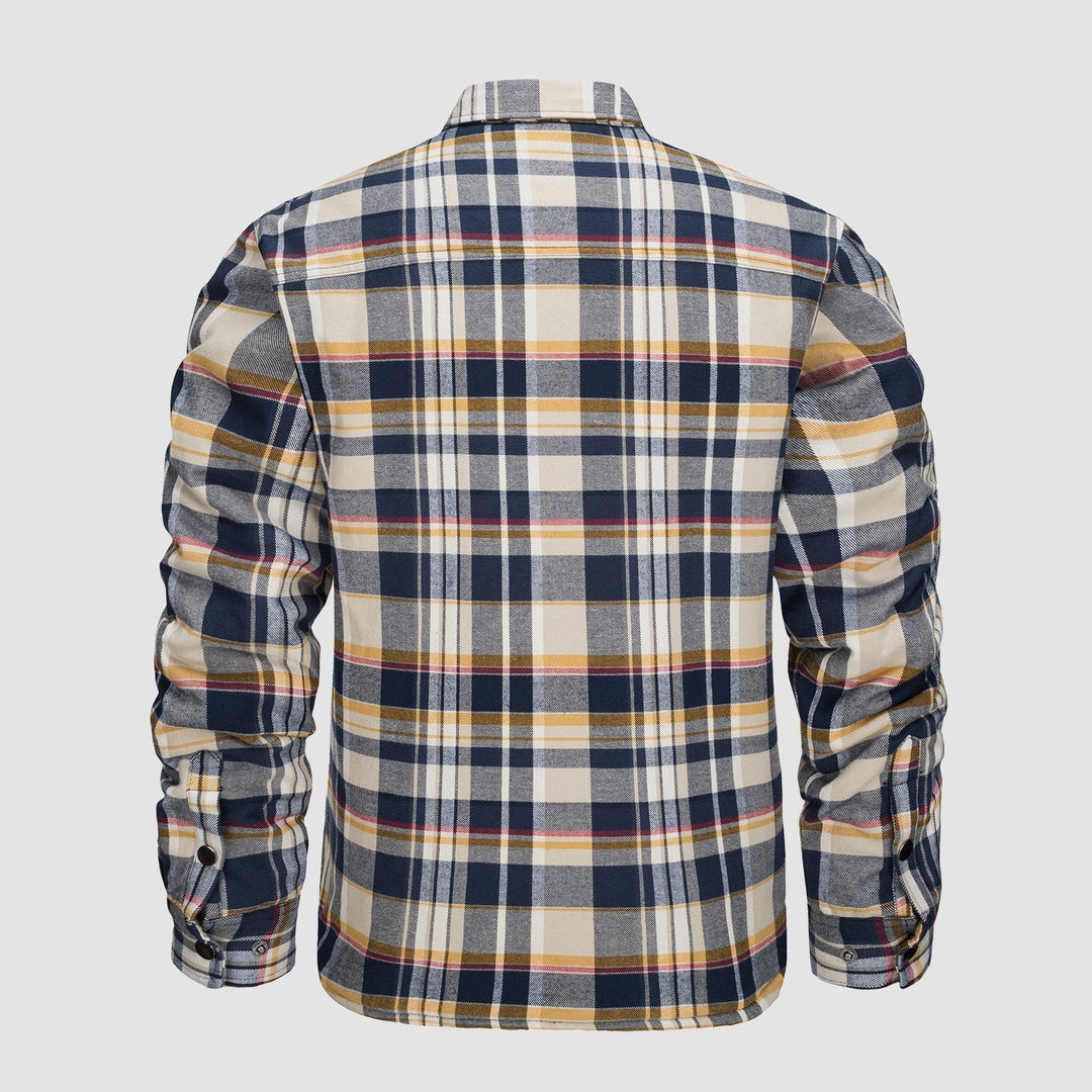 ENZO | VERSATILE DESIGN CHECKERED BOMBER JACKET