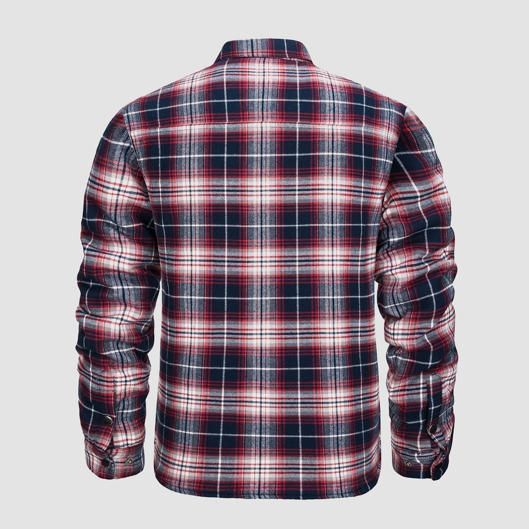 ENZO | VERSATILE DESIGN CHECKERED BOMBER JACKET