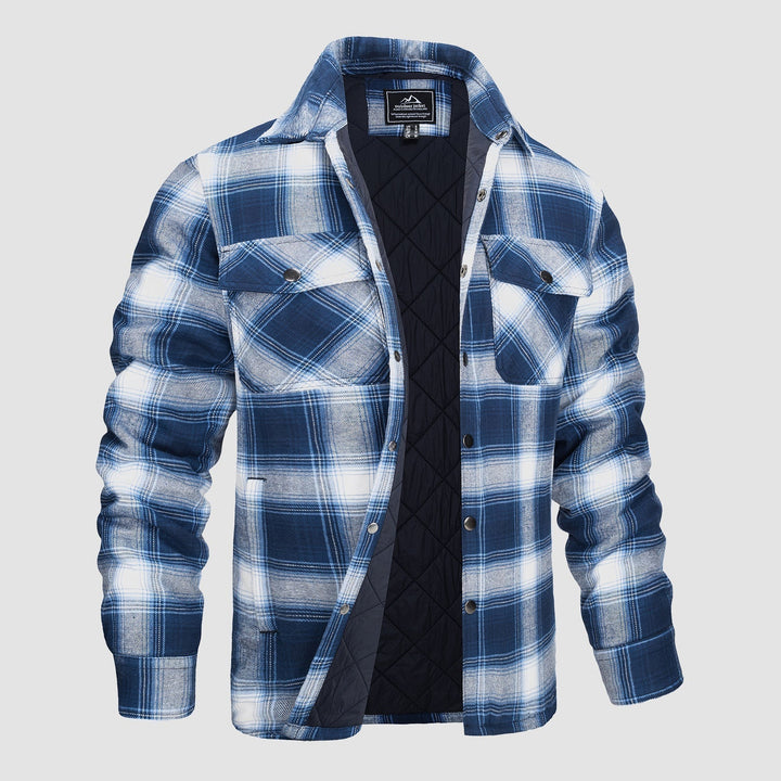 ENZO | VERSATILE DESIGN CHECKERED BOMBER JACKET