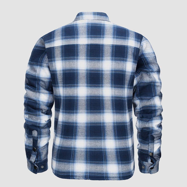 ENZO | VERSATILE DESIGN CHECKERED BOMBER JACKET