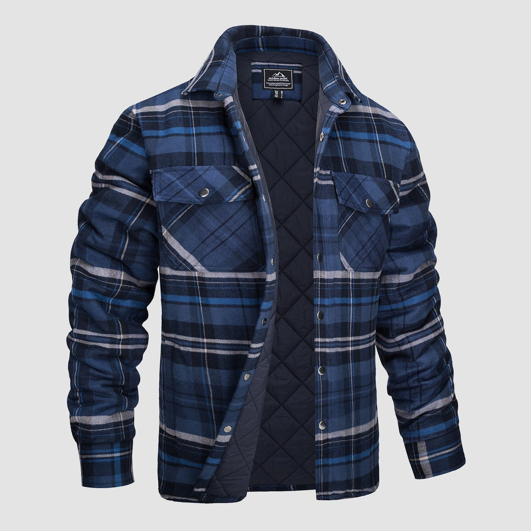 ENZO | VERSATILE DESIGN CHECKERED BOMBER JACKET