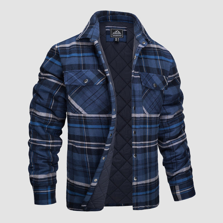 ENZO | VERSATILE DESIGN CHECKERED BOMBER JACKET