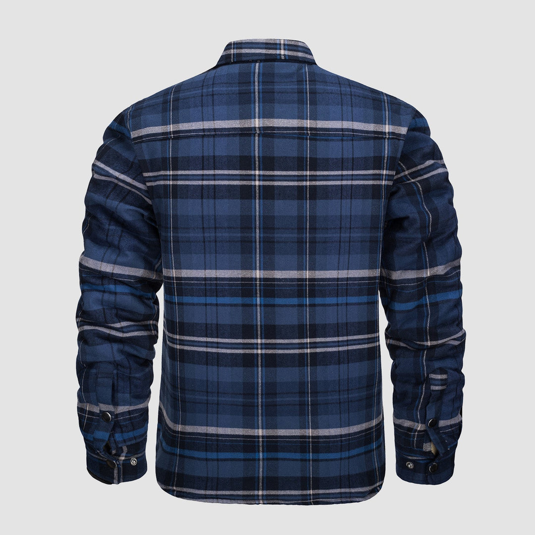 ENZO | VERSATILE DESIGN CHECKERED BOMBER JACKET