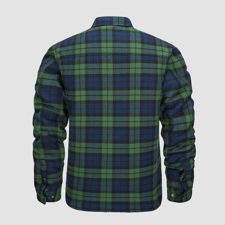 ENZO | VERSATILE DESIGN CHECKERED BOMBER JACKET