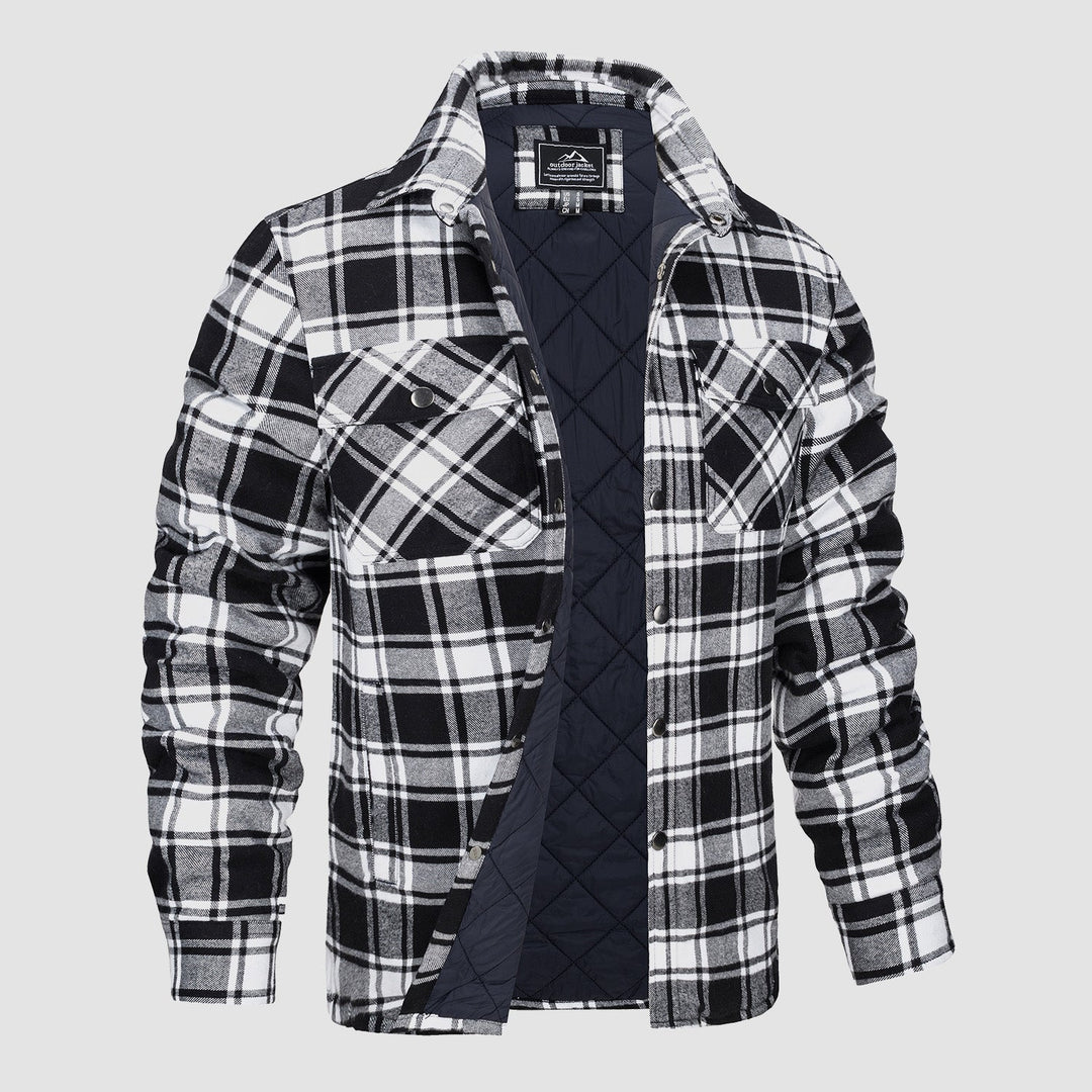 ENZO | VERSATILE DESIGN CHECKERED BOMBER JACKET