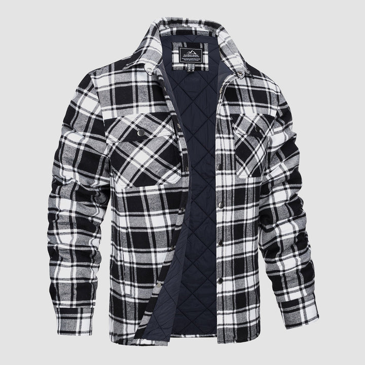 ENZO | VERSATILE DESIGN CHECKERED BOMBER JACKET