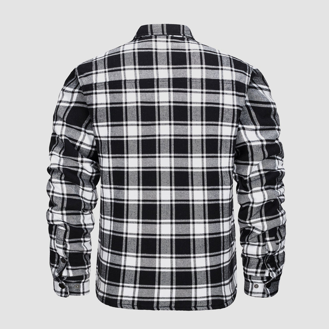 ENZO | VERSATILE DESIGN CHECKERED BOMBER JACKET