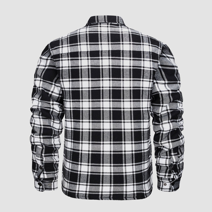ENZO | VERSATILE DESIGN CHECKERED BOMBER JACKET