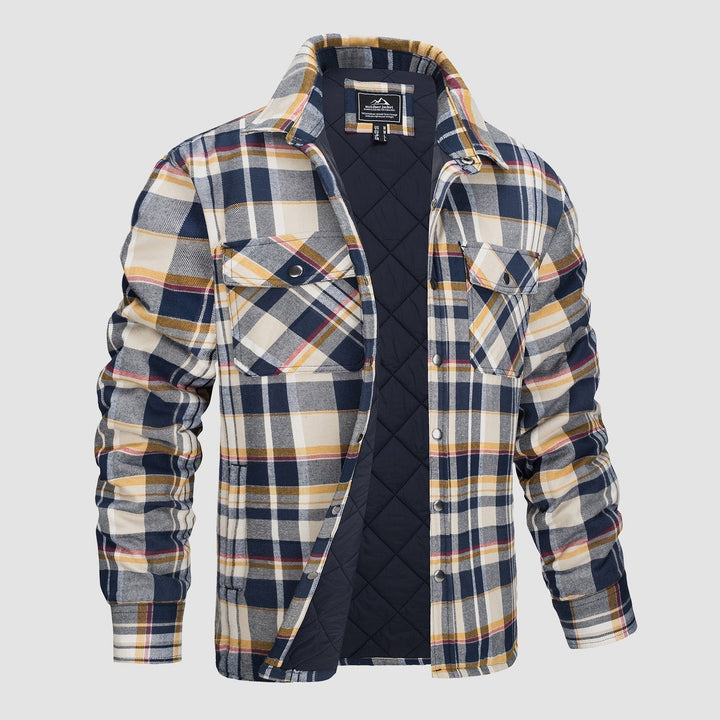 ENZO | VERSATILE DESIGN CHECKERED BOMBER JACKET