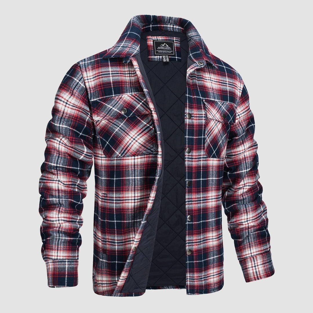ENZO | VERSATILE DESIGN CHECKERED BOMBER JACKET