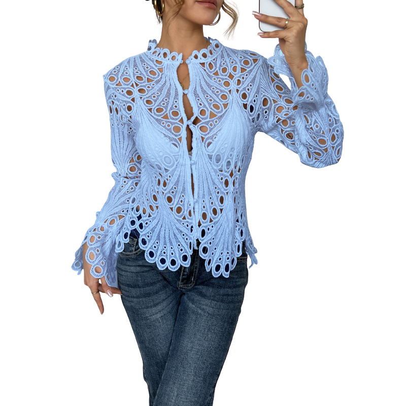EMMA™ – Elegant Hollow Lace Blouse