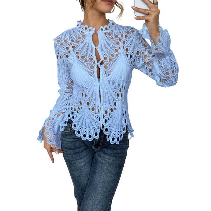EMMA™ – Elegant Hollow Lace Blouse