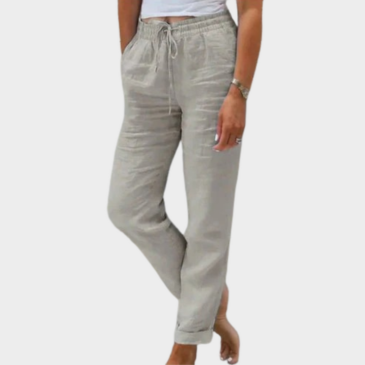 KIRA | RELAXED HIGH-WAIST TEXTURED PANTS