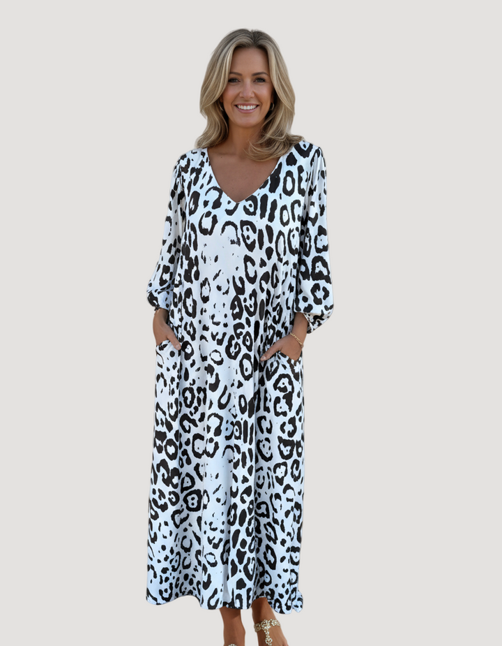 Eleanor | Summer Dress with Leopard Print