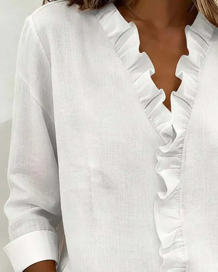 Isabella | The GraceLine Ruffle Blouse