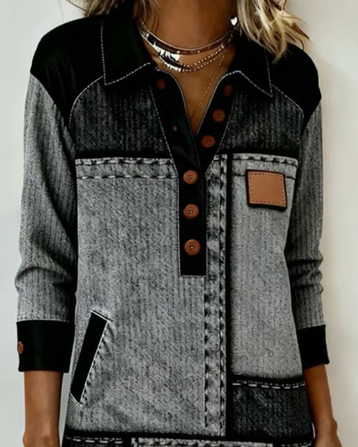 Colette | V-neck Button Flip Dress