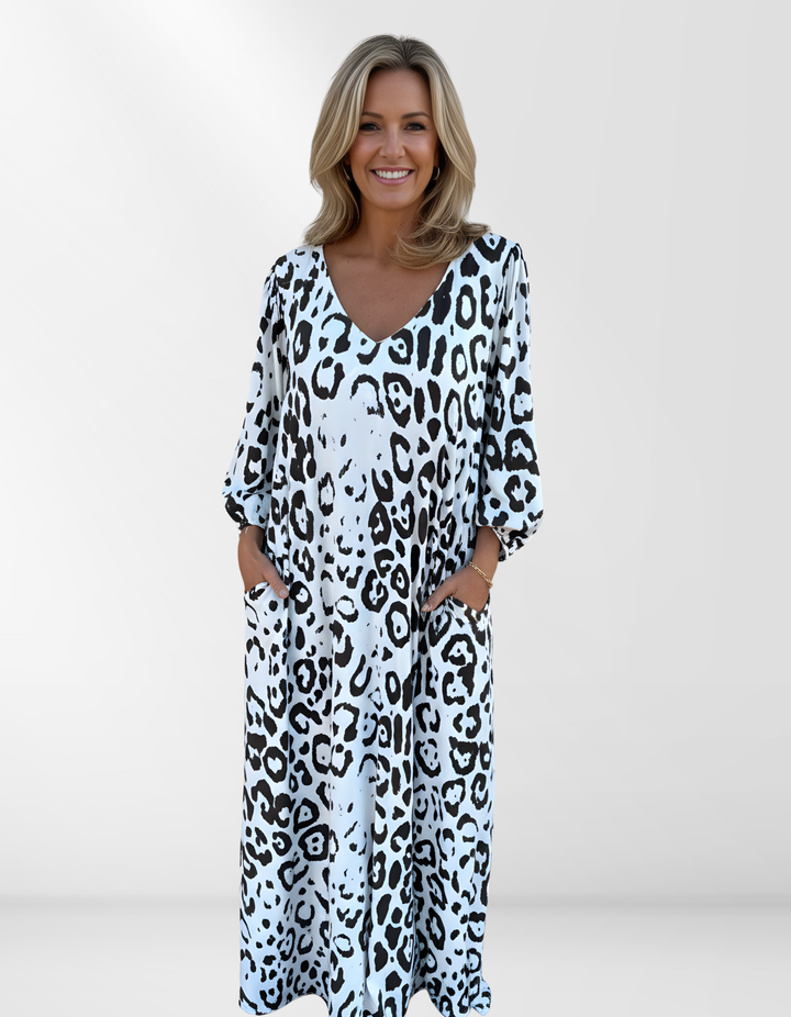 Eleanor | Summer Dress with Leopard Print