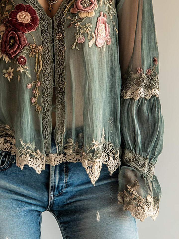 Nancy | Vintage Embroidered Shirt