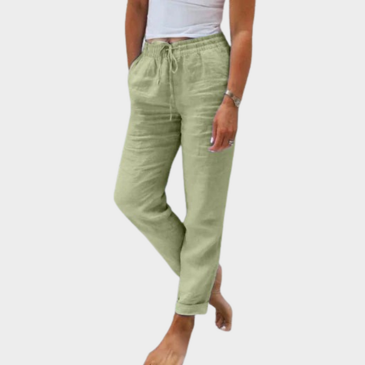KIRA | RELAXED HIGH-WAIST TEXTURED PANTS