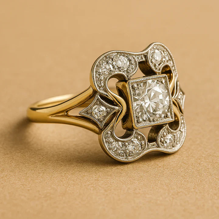 Vintage Sparkle Statement Ring