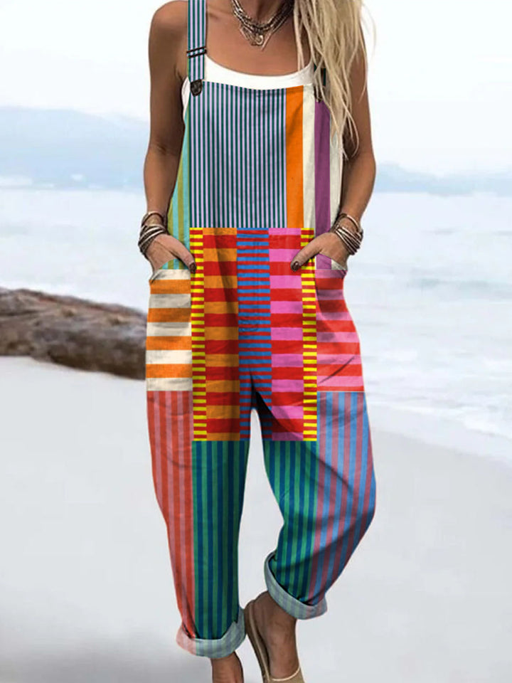 Jane | Rainbow Stripe Jumpsuit