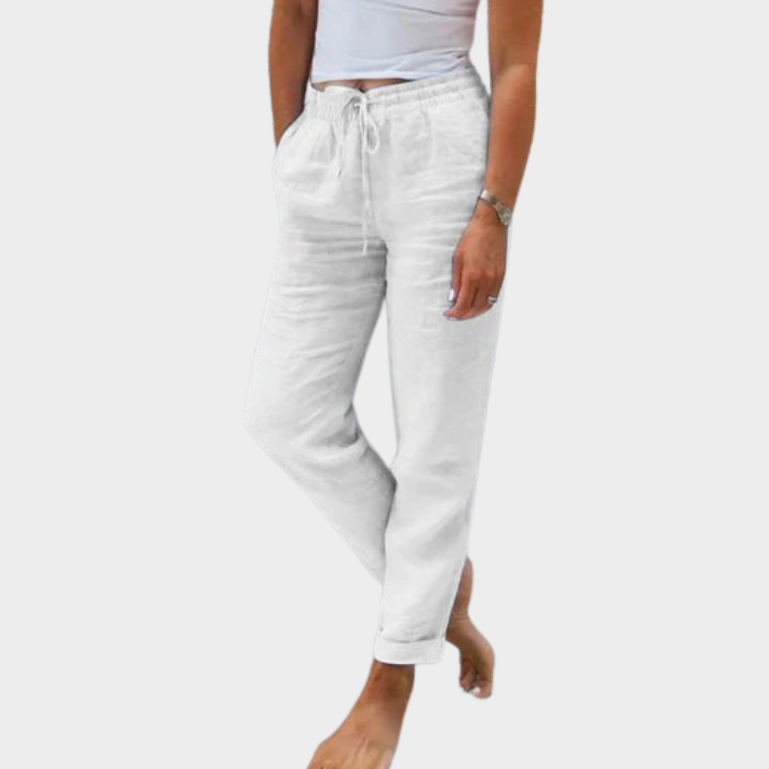 KIRA | RELAXED HIGH-WAIST TEXTURED PANTS