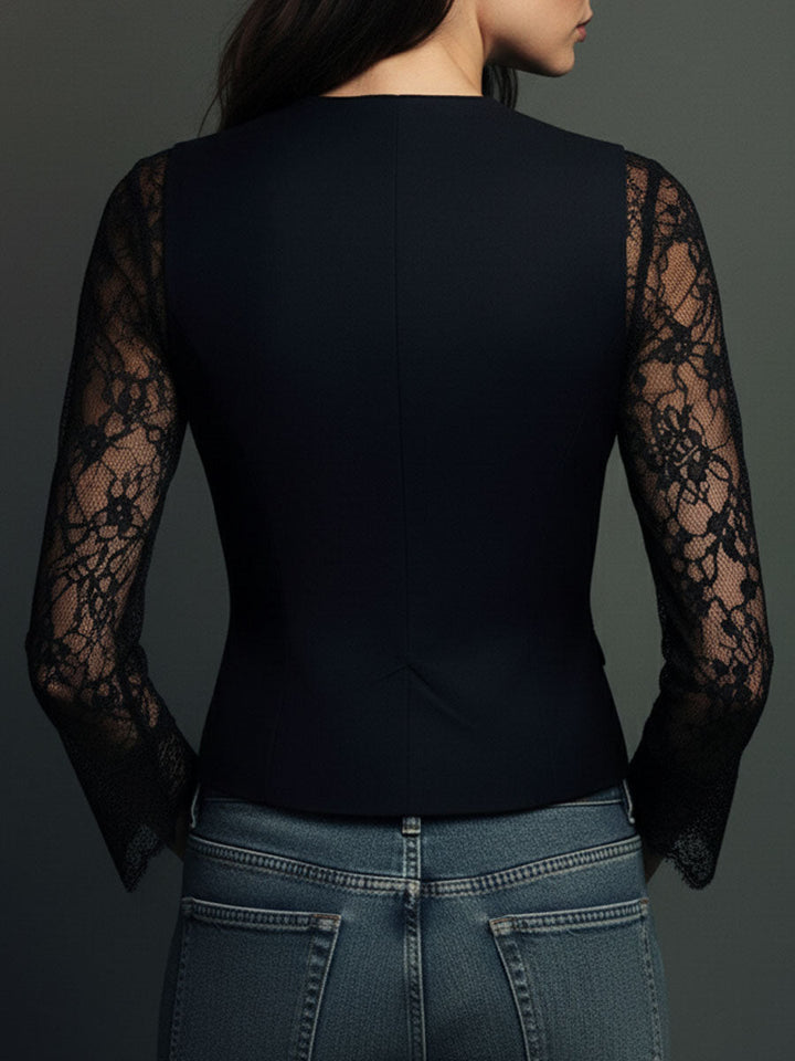 Karen | Black Lace Blazer