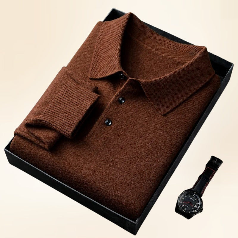 Marcello | Softknit Polo for Elevated Winter Style