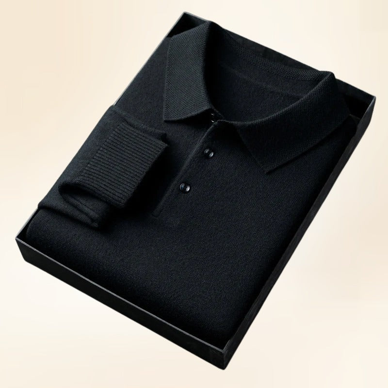 Marcello | Softknit Polo for Elevated Winter Style