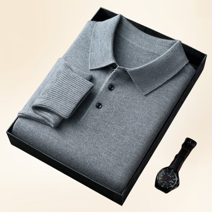 Marcello | Softknit Polo for Elevated Winter Style