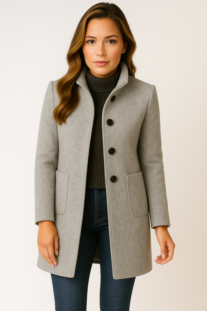 Silent Flex | High Collar Wool Jacket