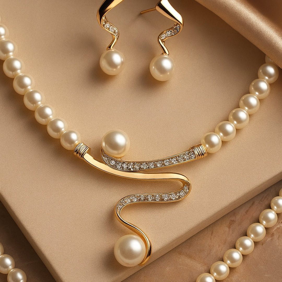 Classic Luminous Necklace & Earring Set