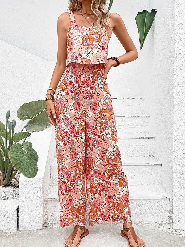Sector | Floral Wide-leg Jumpsuit