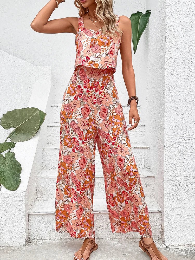 Sector | Floral Wide-leg Jumpsuit