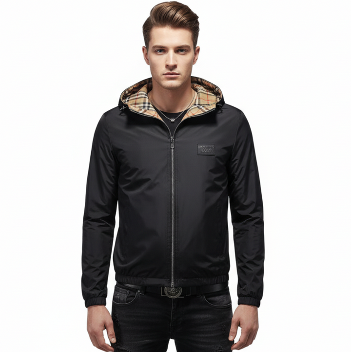 BRAM | CHECK HOODED JACKET