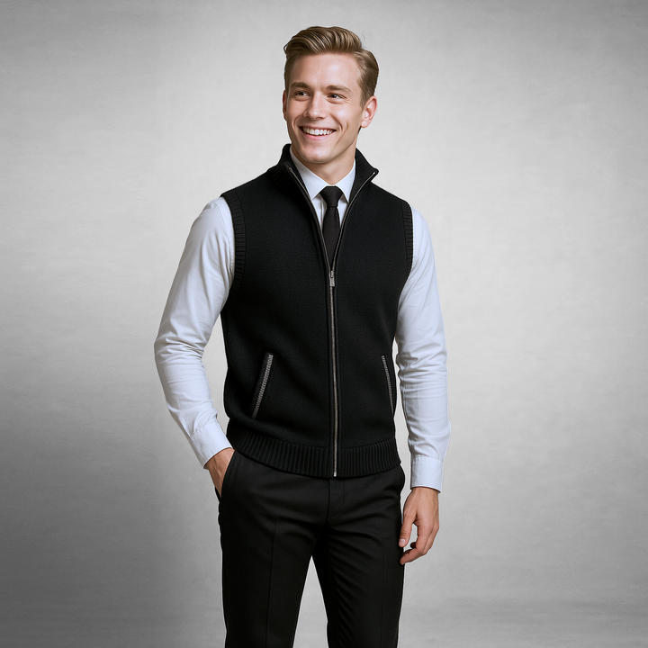 Francesco | Full-Zip Sweater Vest