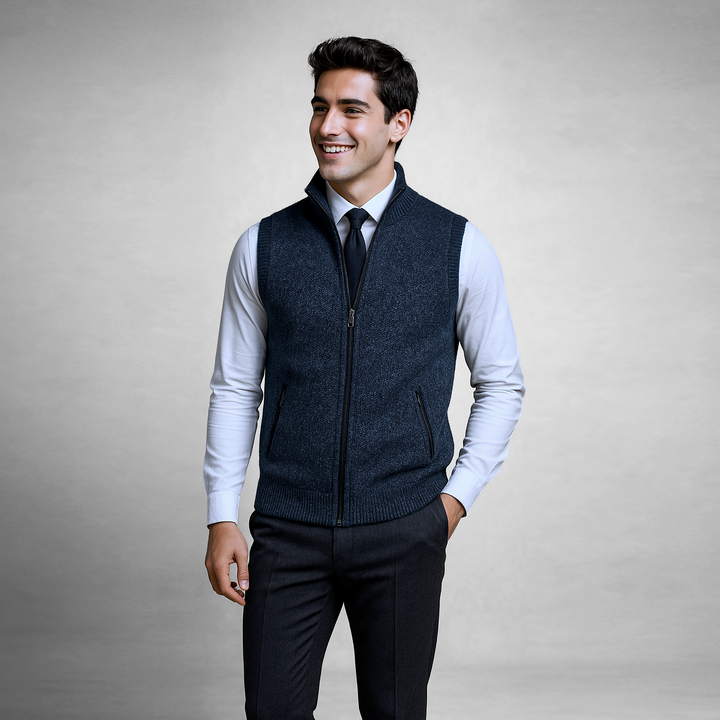 Francesco | Full-Zip Sweater Vest