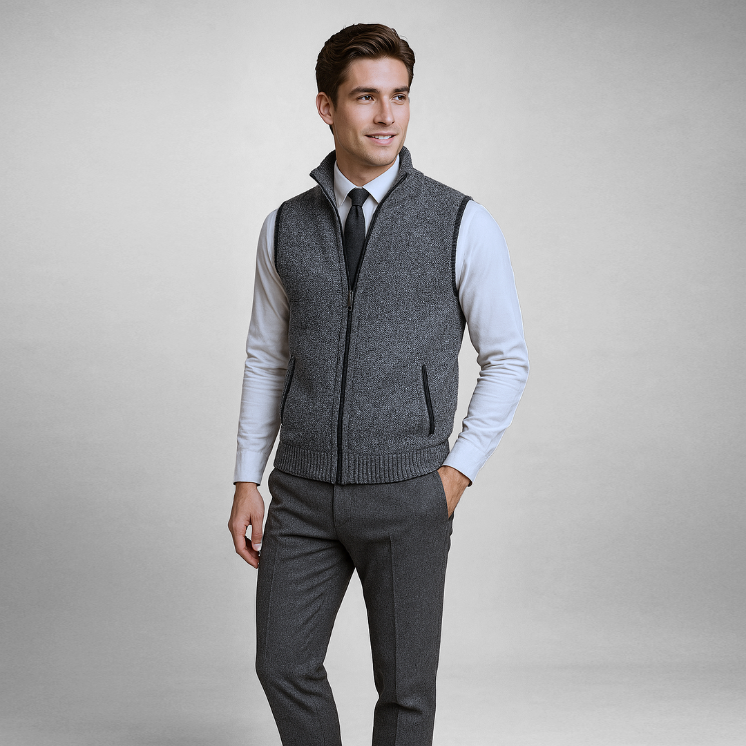 Francesco | Full-Zip Sweater Vest