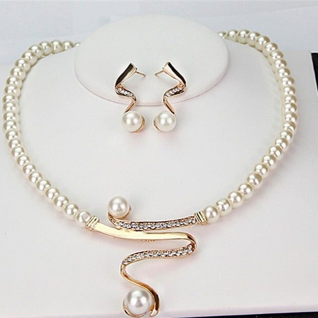Classic Luminous Necklace & Earring Set
